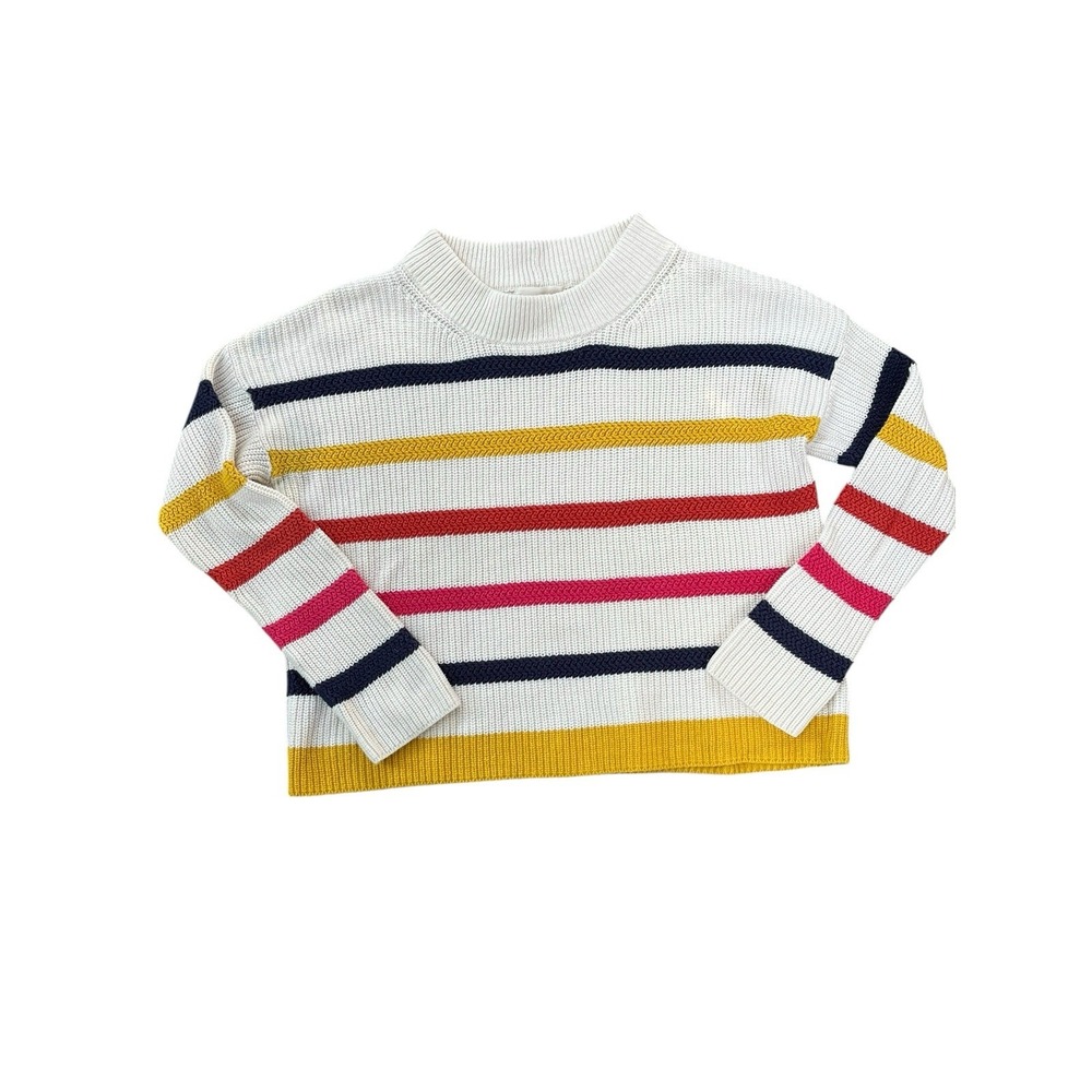The Reeds X J. Crew Striped Crewneck Cotton Blend Sweater, Size Small‎